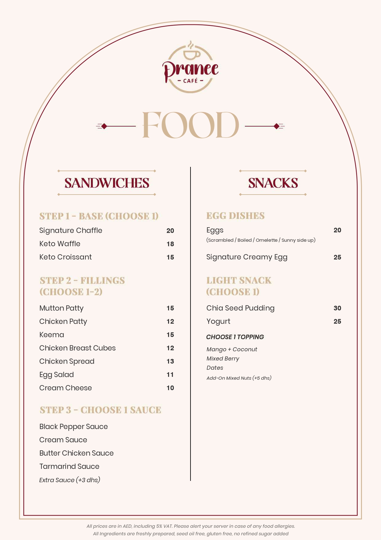 Menu Page 1